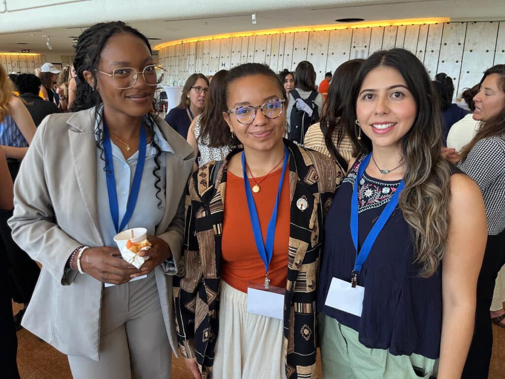 Aminah with civil society folks at the Women’s Delegate Lunch